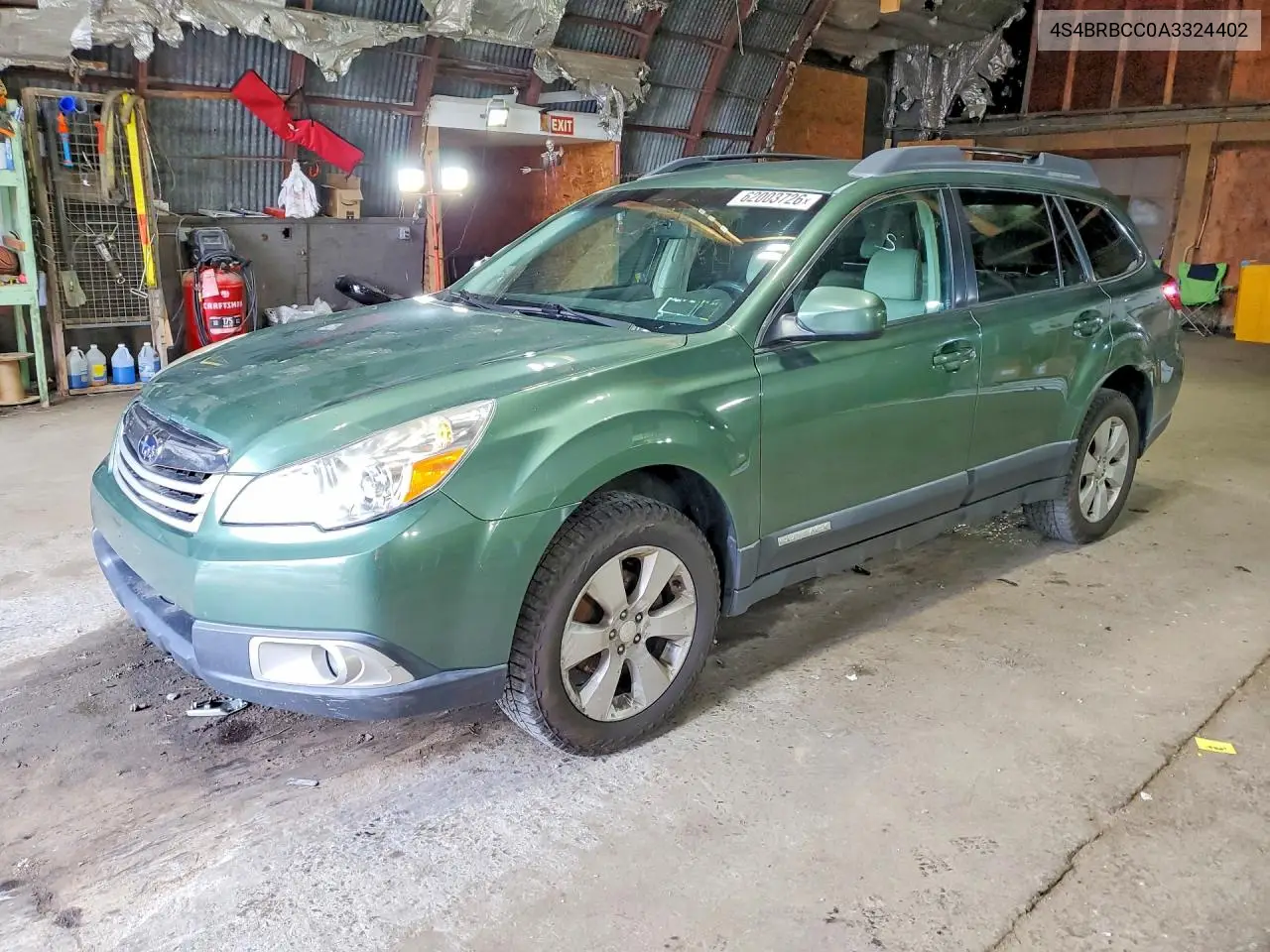 2010 Subaru Outback 2.5I Premium VIN: 4S4BRBCC0A3324402 Lot: 62003726