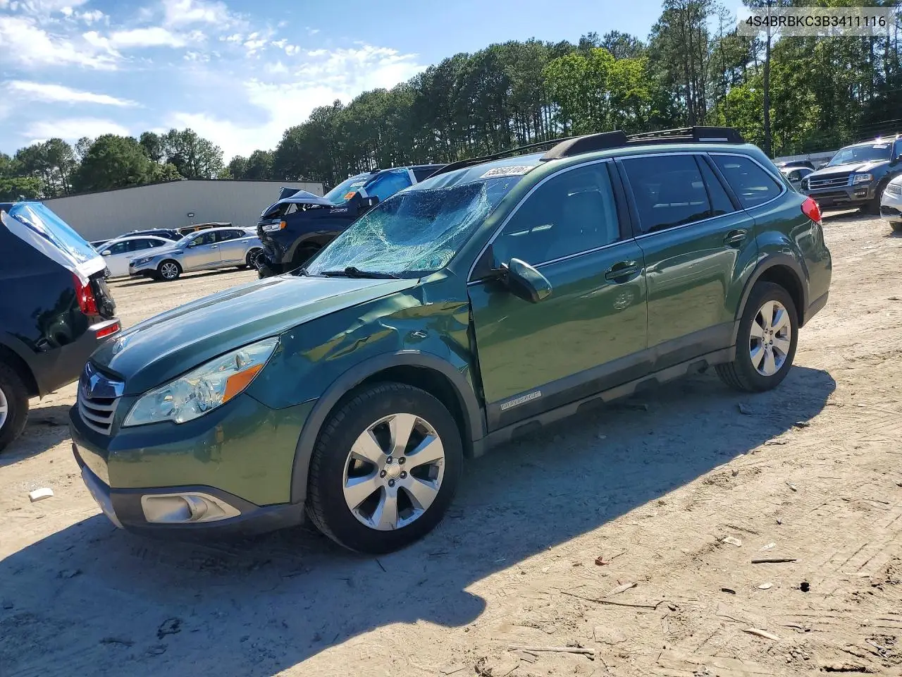 2011 Subaru Outback 2.5I Limited VIN: 4S4BRBKC3B3411116 Lot: 58548106