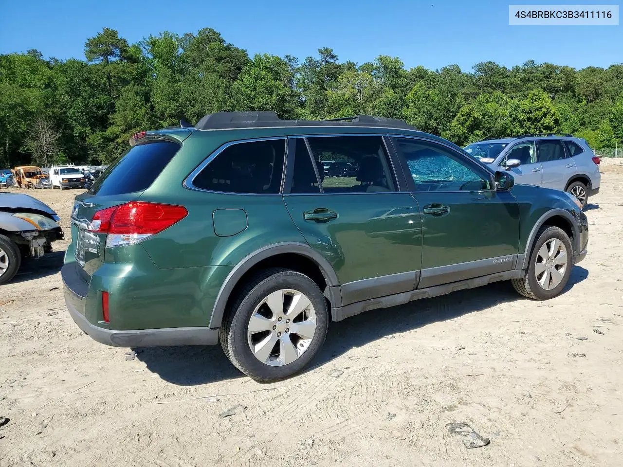 2011 Subaru Outback 2.5I Limited VIN: 4S4BRBKC3B3411116 Lot: 58548106