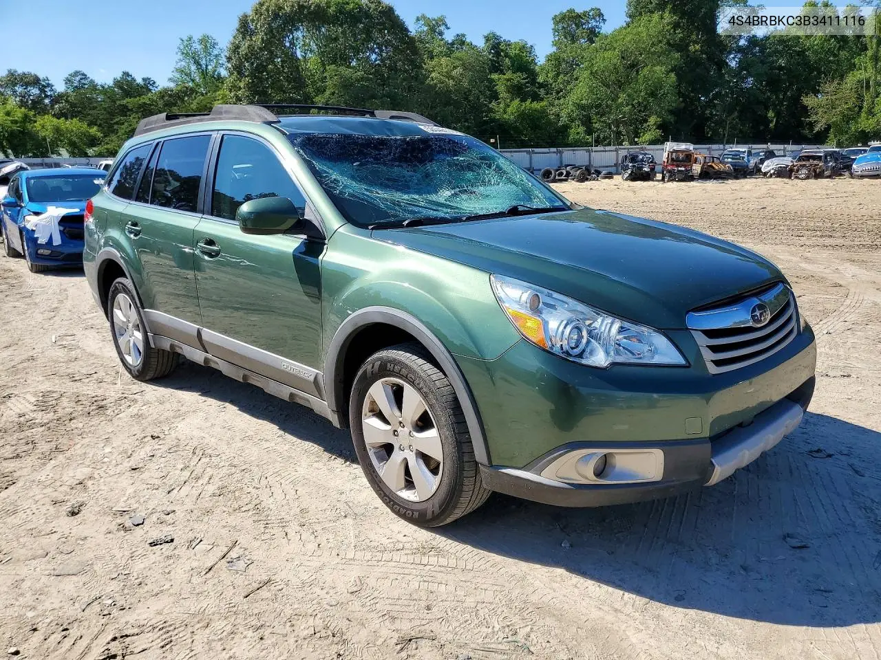 2011 Subaru Outback 2.5I Limited VIN: 4S4BRBKC3B3411116 Lot: 58548106