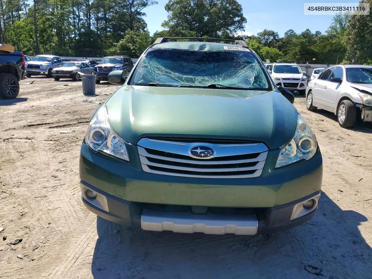 2011 Subaru Outback 2.5I Limited VIN: 4S4BRBKC3B3411116 Lot: 58548106