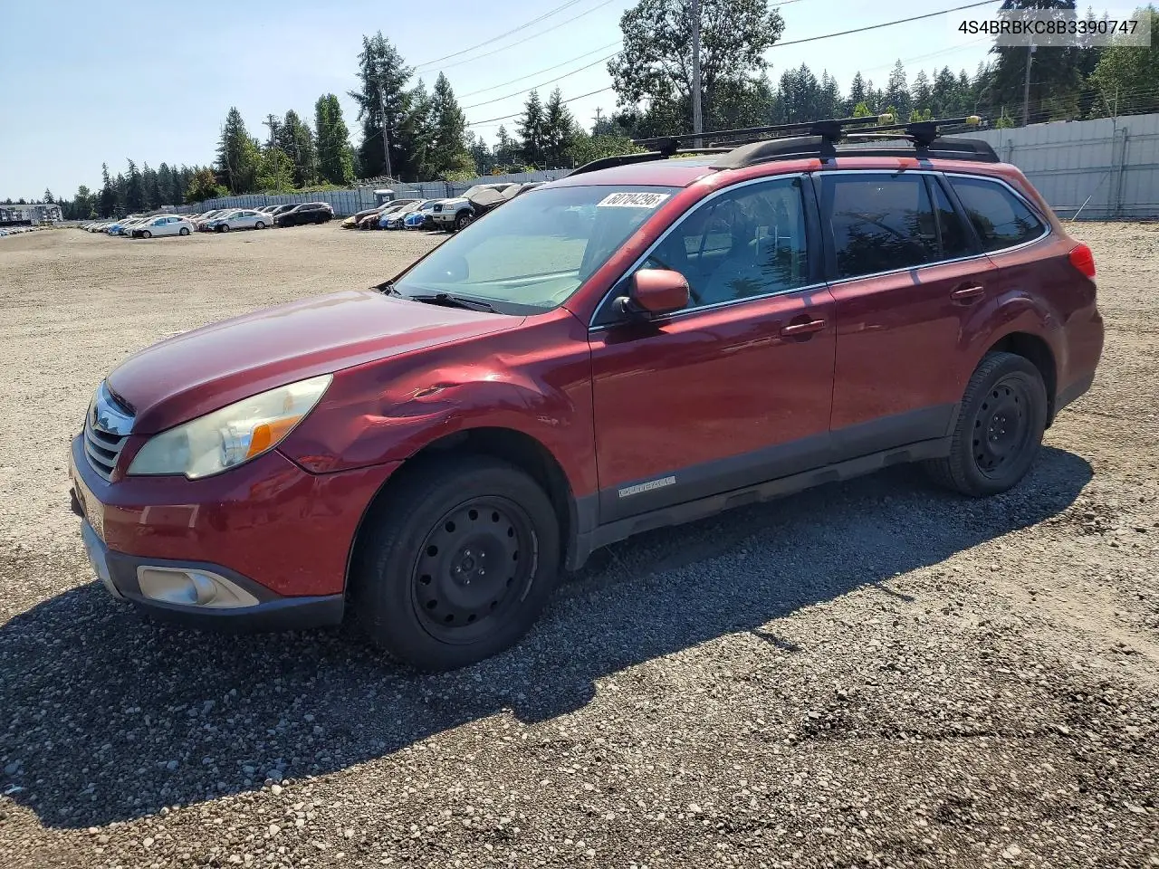 2011 Subaru Outback 2.5I Limited VIN: 4S4BRBKC8B3390747 Lot: 60704296