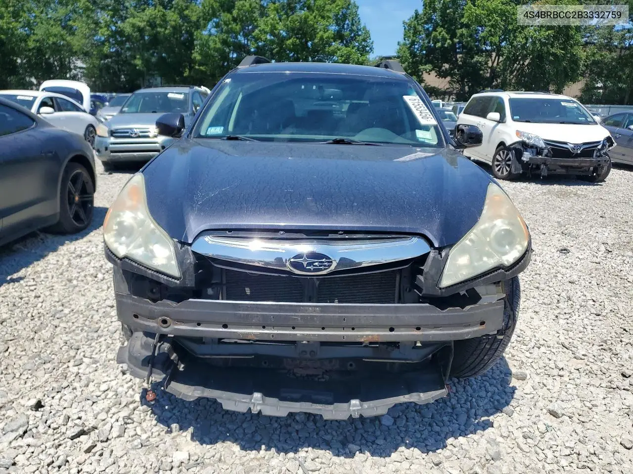 2011 Subaru Outback 2.5I Premium VIN: 4S4BRBCC2B3332759 Lot: 61553456