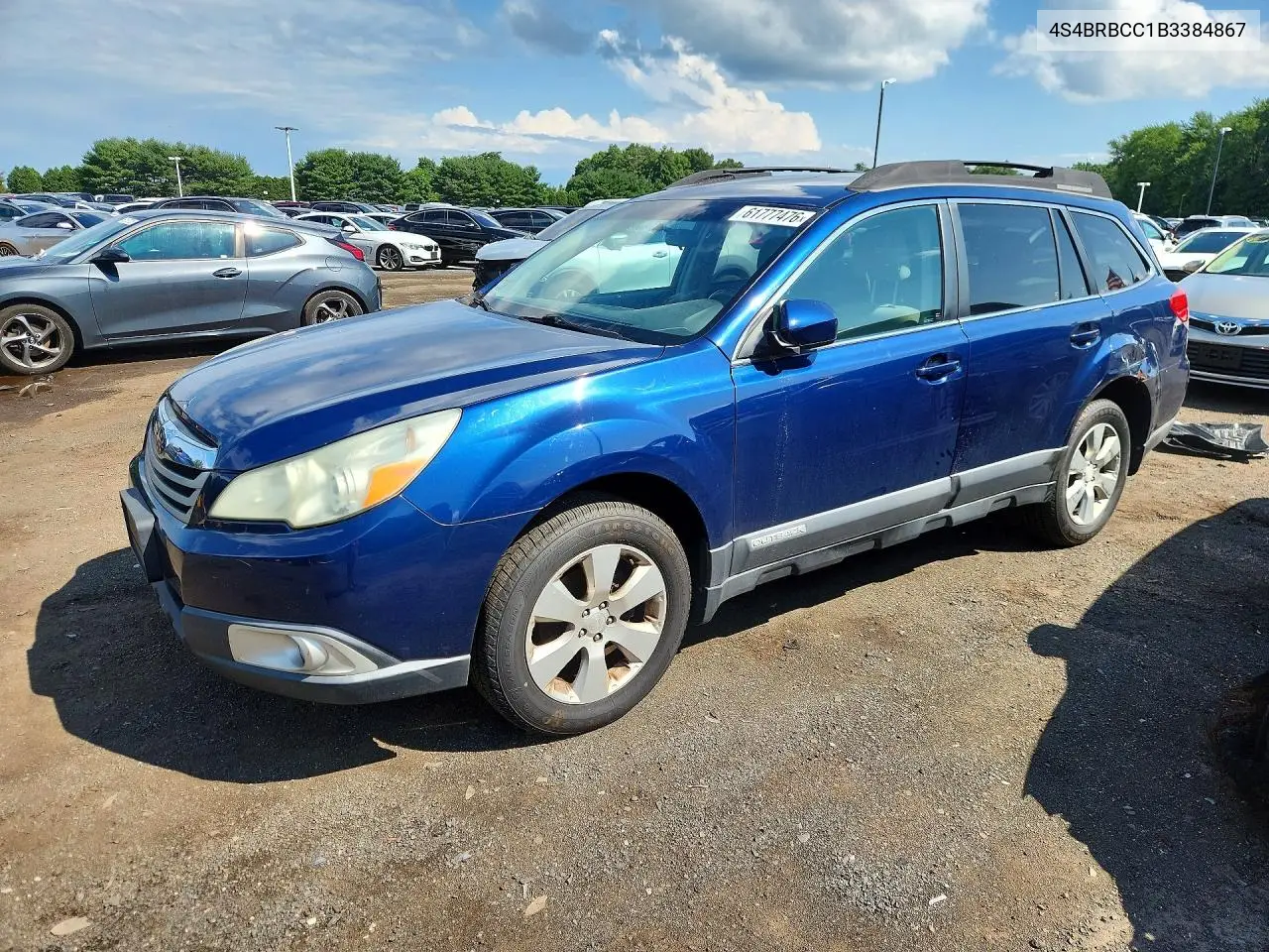 2011 Subaru Outback 2.5I Premium VIN: 4S4BRBCC1B3384867 Lot: 61777476