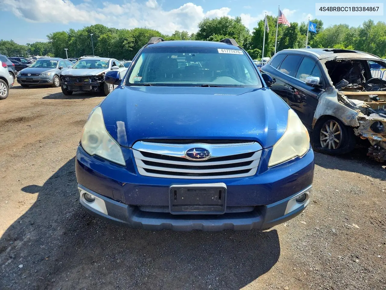 2011 Subaru Outback 2.5I Premium VIN: 4S4BRBCC1B3384867 Lot: 61777476