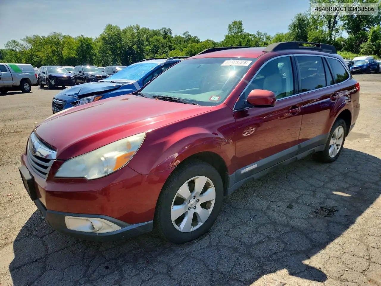 2011 Subaru Outback 2.5I Premium VIN: 4S4BRBCC1B3438586 Lot: 61923206
