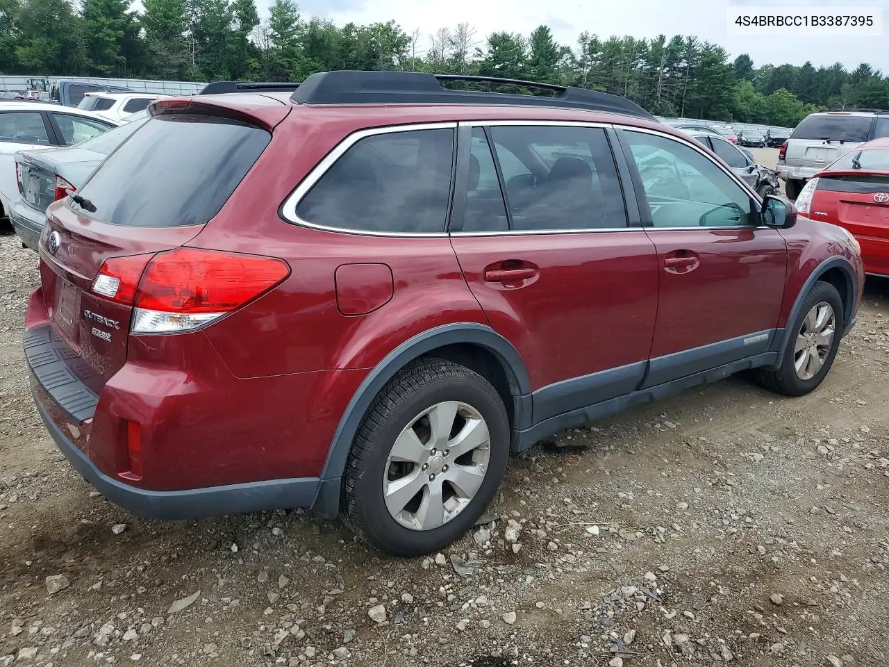2011 Subaru Outback 2.5I Premium VIN: 4S4BRBCC1B3387395 Lot: 62037136