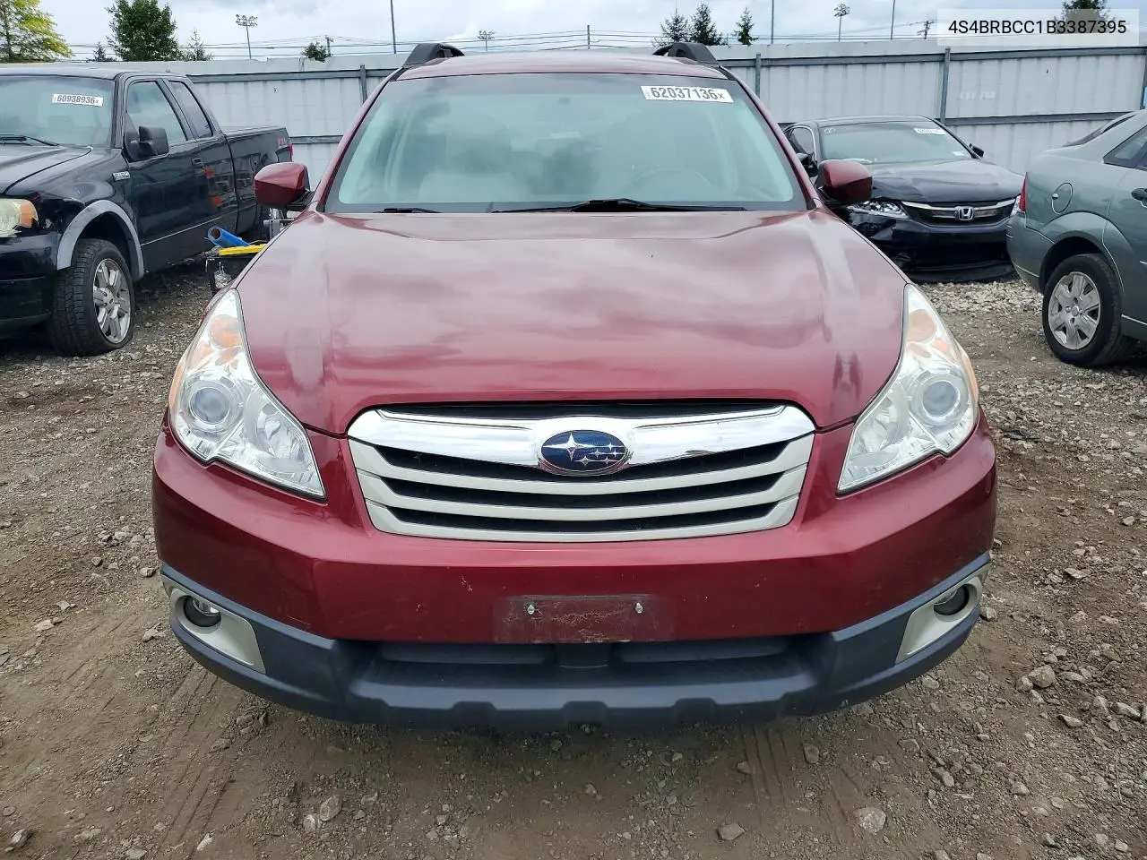 2011 Subaru Outback 2.5I Premium VIN: 4S4BRBCC1B3387395 Lot: 62037136