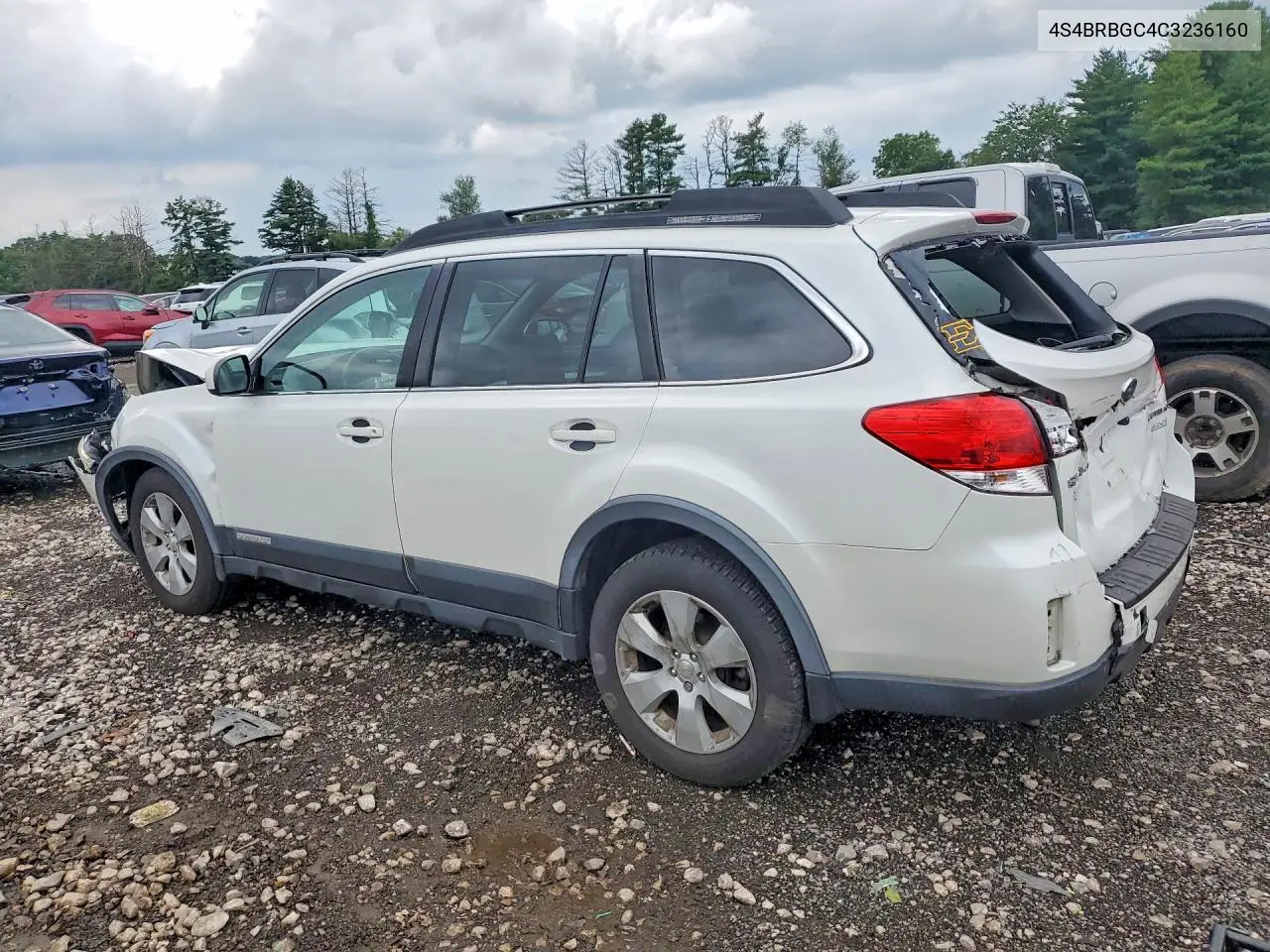 2012 Subaru Outback 2.5I Premium VIN: 4S4BRBGC4C3236160 Lot: 59285166
