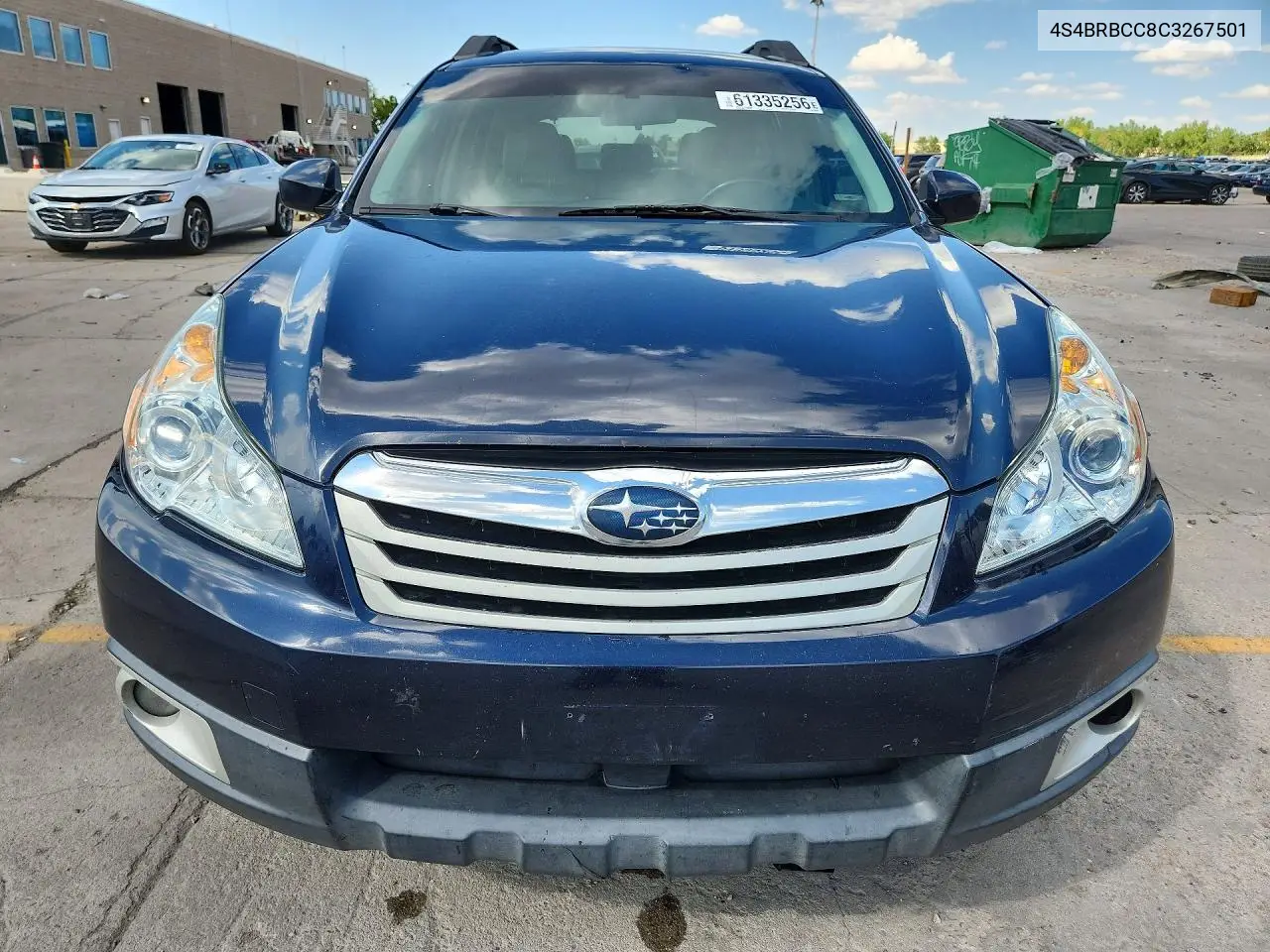 2012 Subaru Outback 2.5I Premium VIN: 4S4BRBCC8C3267501 Lot: 61335256