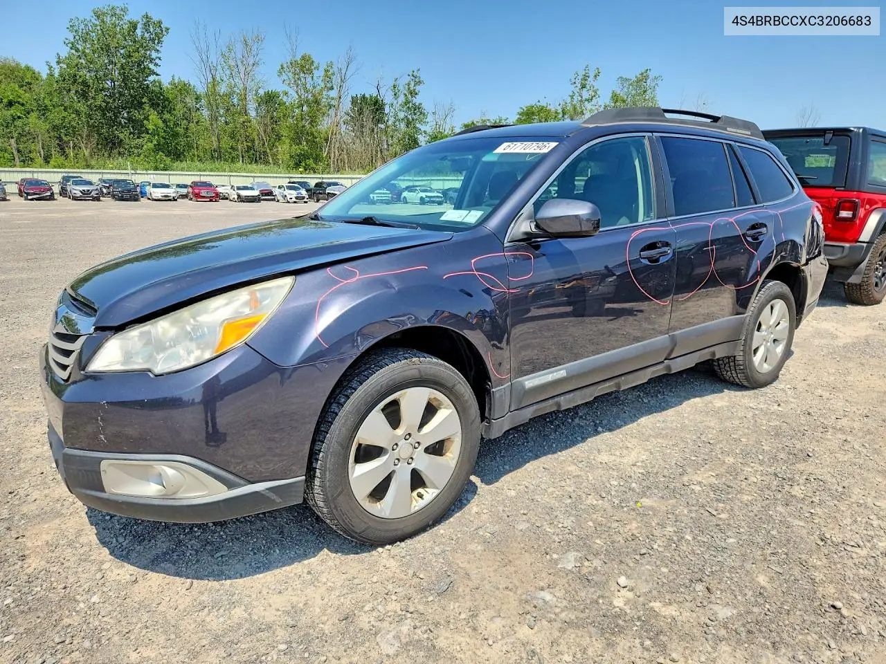 2012 Subaru Outback 2.5I Premium VIN: 4S4BRBCCXC3206683 Lot: 61710796