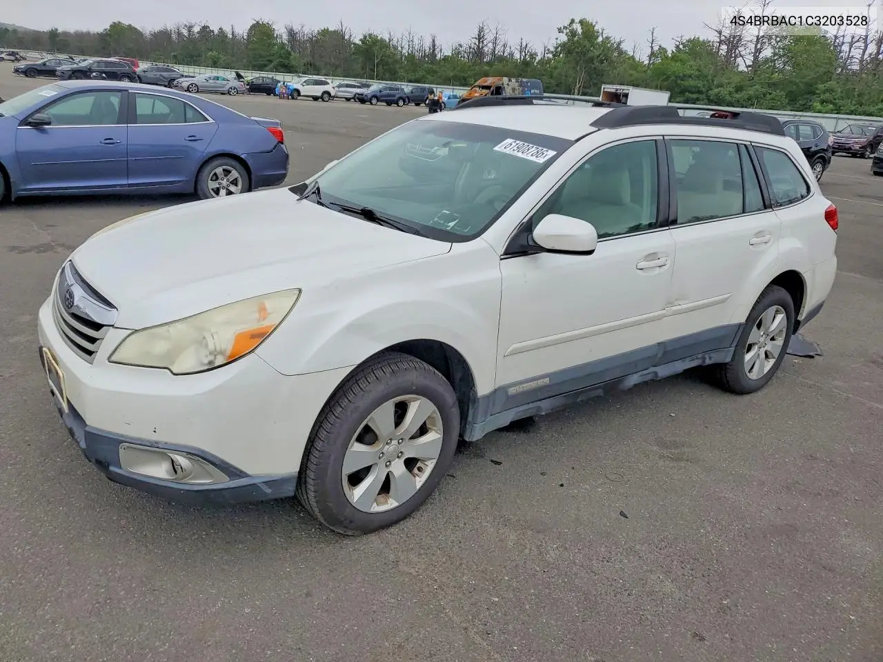 2012 Subaru Outback 2.5I VIN: 4S4BRBAC1C3203528 Lot: 61908786