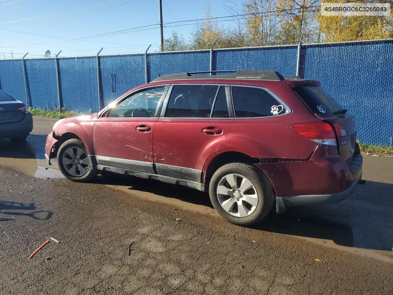 4S4BRGGC6C3265043 2012 Subaru Outback 2.5I Premium