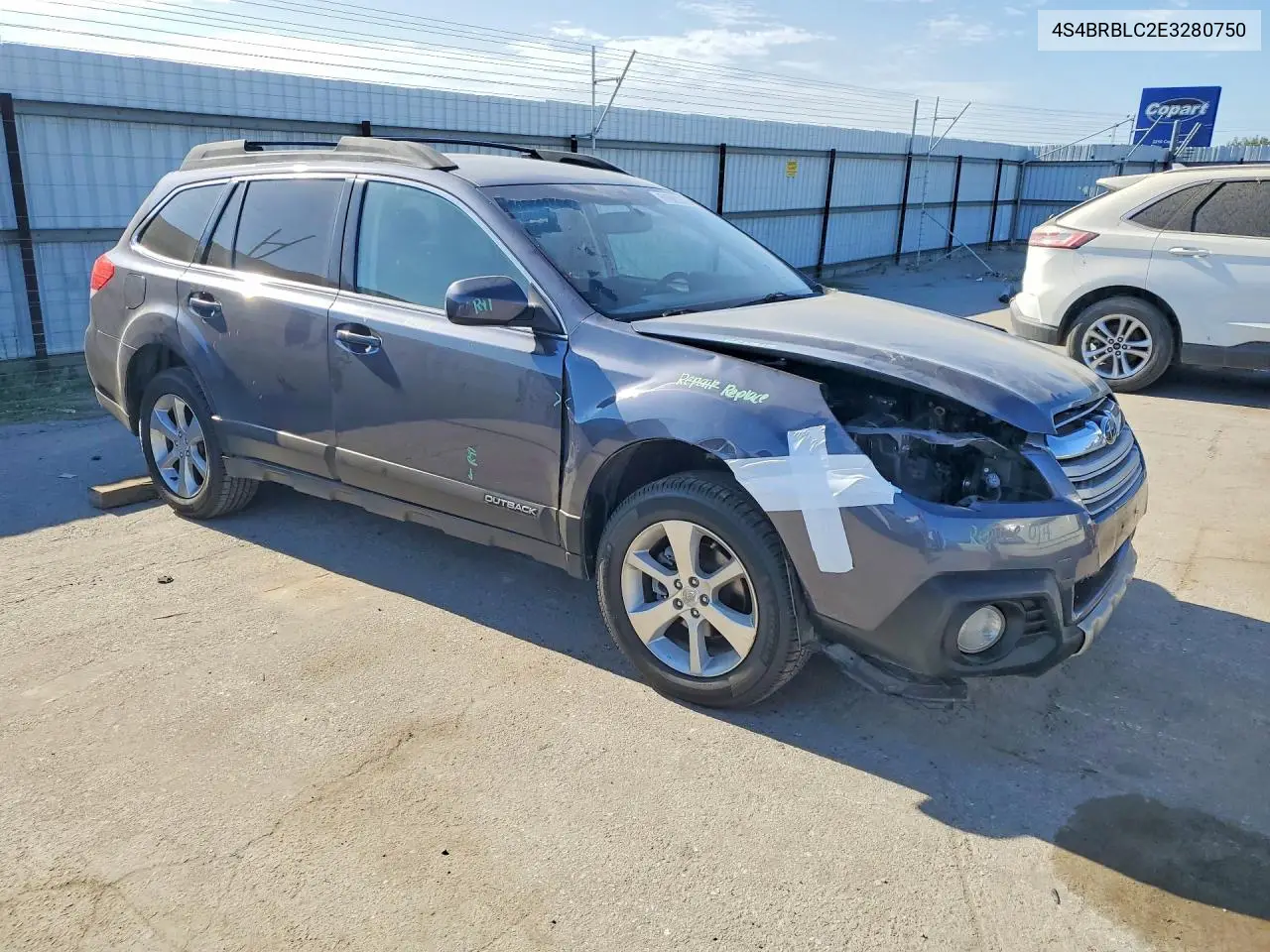 2014 Subaru Outback 2.5I Limited VIN: 4S4BRBLC2E3280750 Lot: 61689266