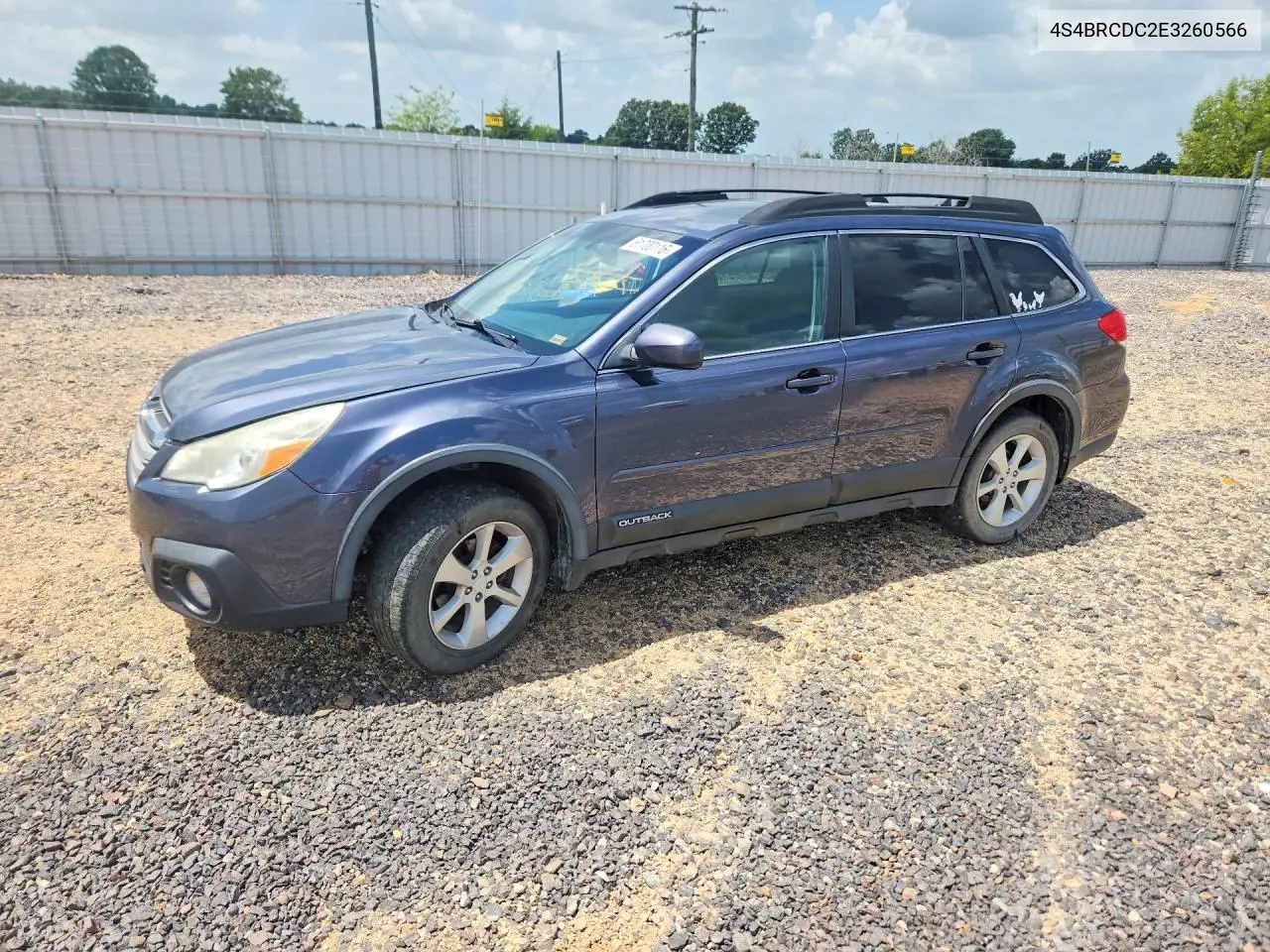 2014 Subaru Outback 2.5I Premium VIN: 4S4BRCDC2E3260566 Lot: 61700116