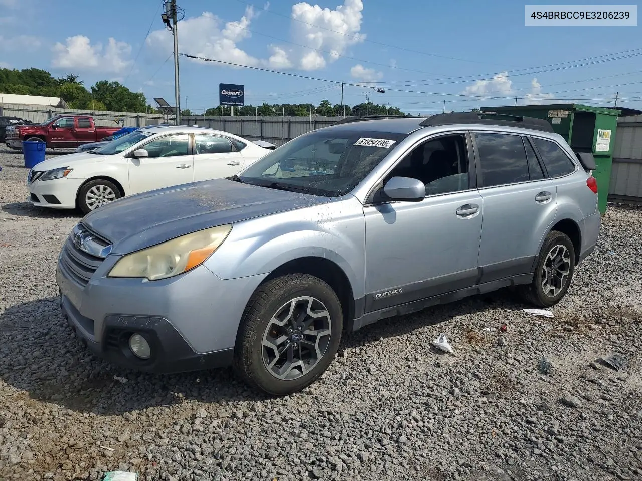 4S4BRBCC9E3206239 2014 Subaru Outback 2.5I Premium