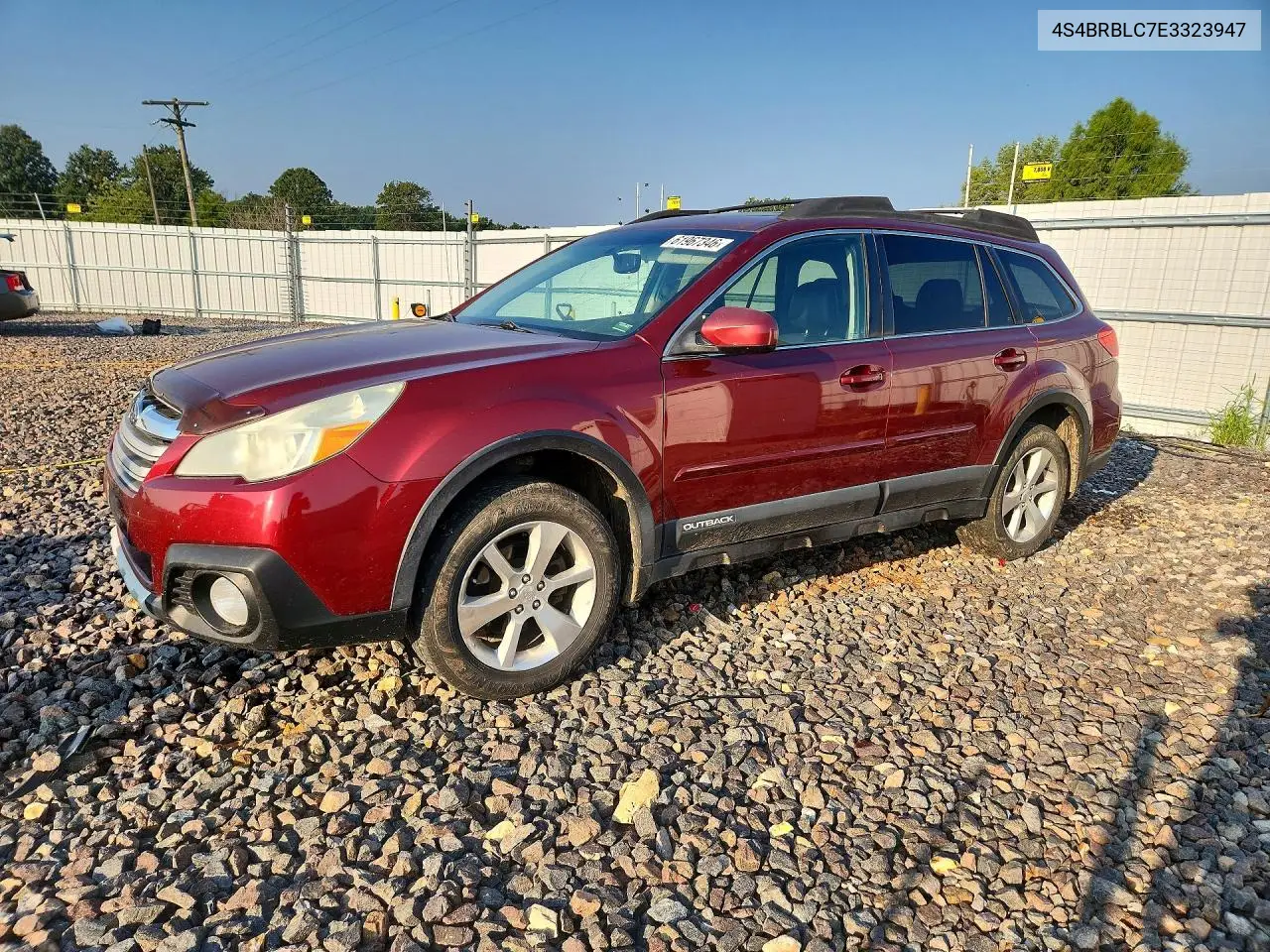 2014 Subaru Outback 2.5I Limited VIN: 4S4BRBLC7E3323947 Lot: 61967346