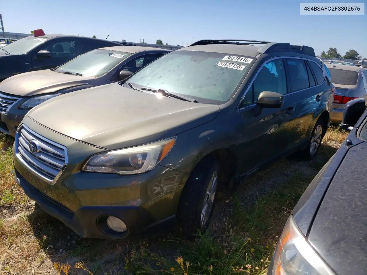4S4BSAFC2F3302676 2015 Subaru Outback 2.5I Premium