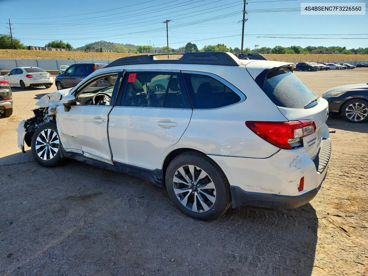 2015 Subaru Outback 3.6R Limited VIN: 4S4BSENC7F3226560 Lot: 59365176