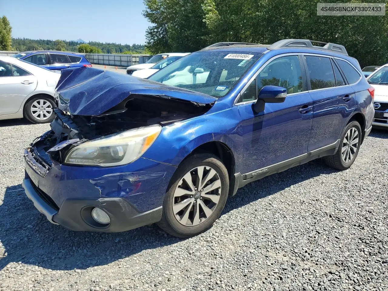 2015 Subaru Outback 2.5I Limited VIN: 4S4BSBNCXF3302433 Lot: 61000486