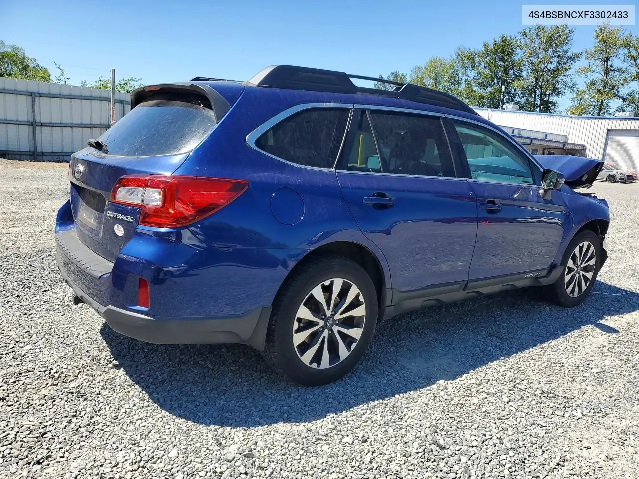 2015 Subaru Outback 2.5I Limited VIN: 4S4BSBNCXF3302433 Lot: 61000486