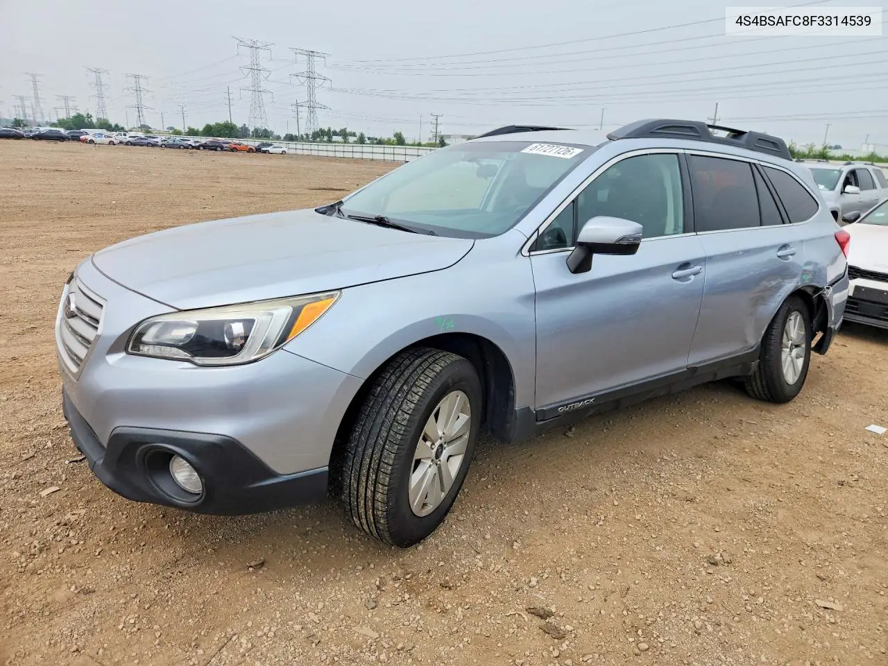 2015 Subaru Outback VIN: 4S4BSAFC8F3314539 Lot: 61727126