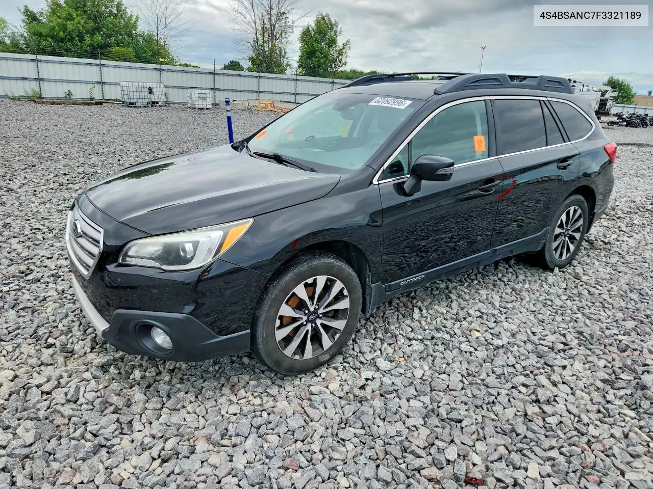 2015 Subaru Outback 2.5I Limited VIN: 4S4BSANC7F3321189 Lot: 62092996