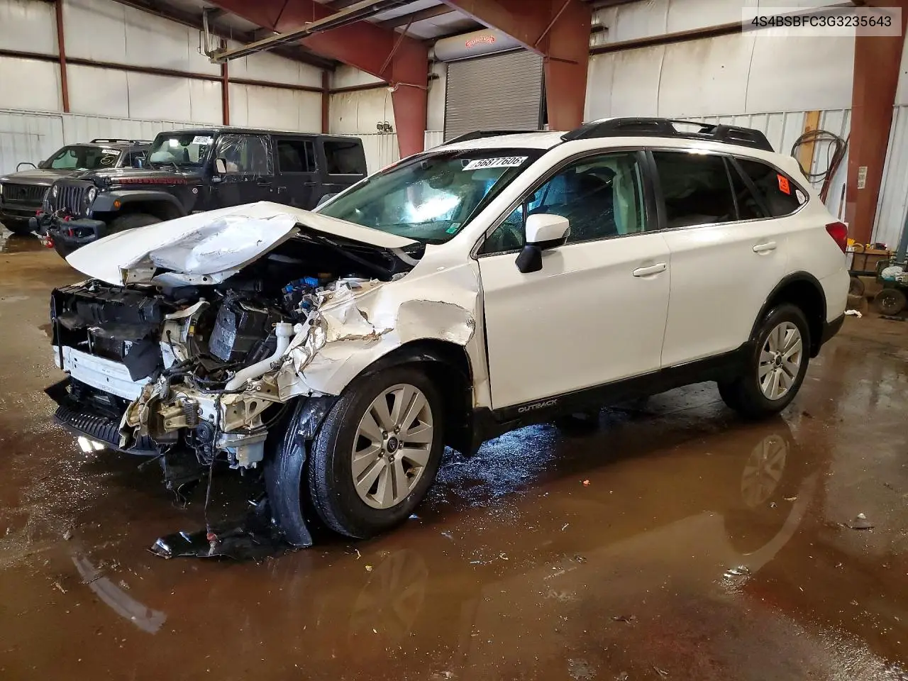 2016 Subaru Outback 2.5I Premium VIN: 4S4BSBFC3G3235643 Lot: 56877606