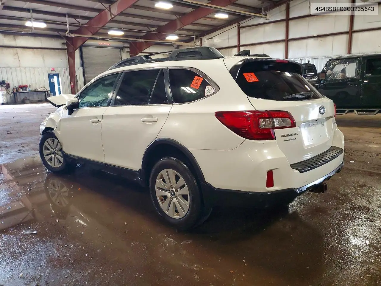 2016 Subaru Outback 2.5I Premium VIN: 4S4BSBFC3G3235643 Lot: 56877606