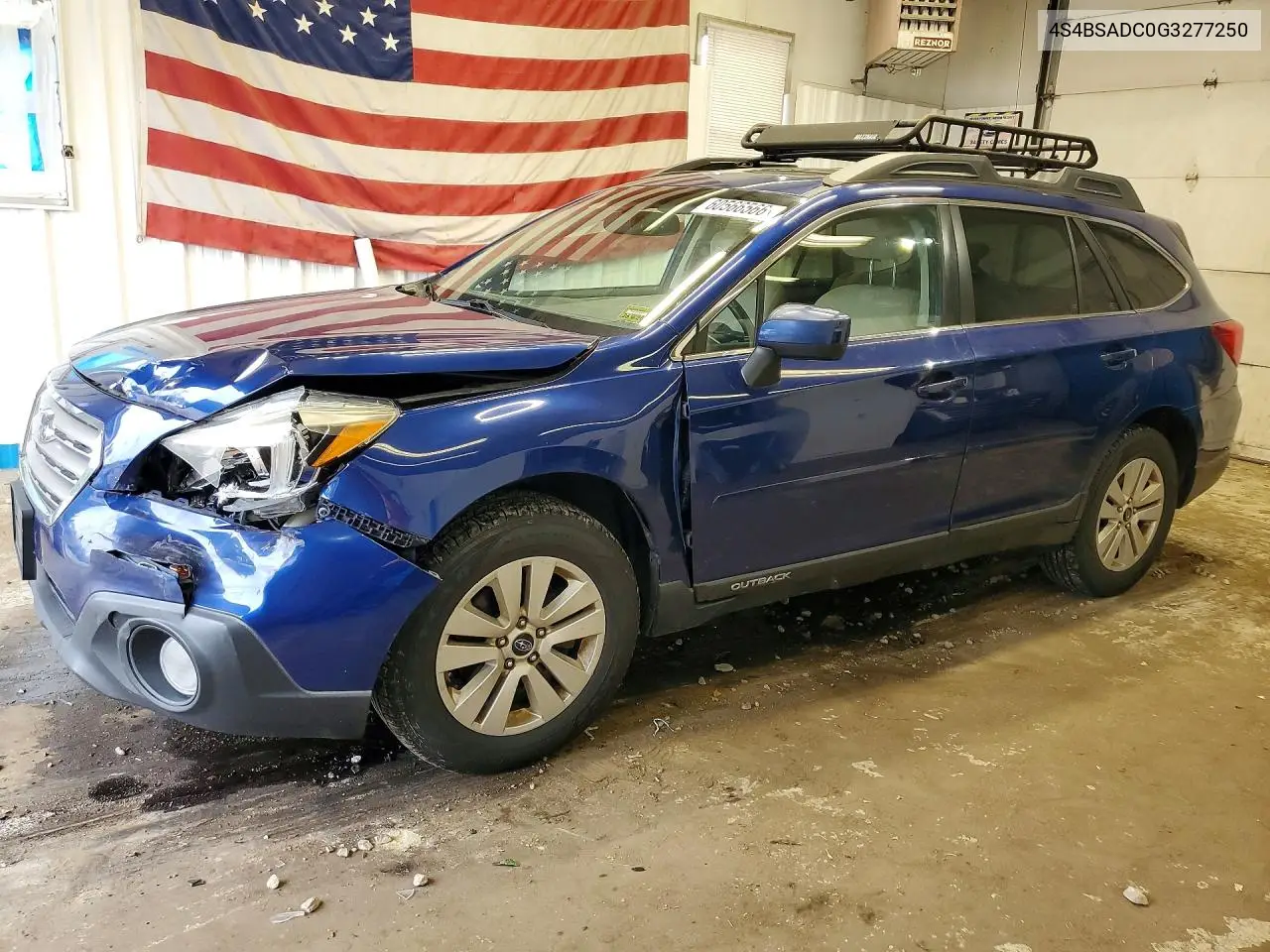2016 Subaru Outback 2.5I Premium VIN: 4S4BSADC0G3277250 Lot: 60566566