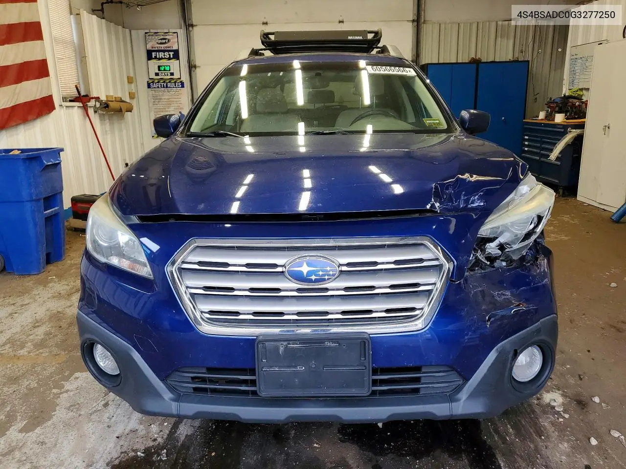 2016 Subaru Outback 2.5I Premium VIN: 4S4BSADC0G3277250 Lot: 60566566