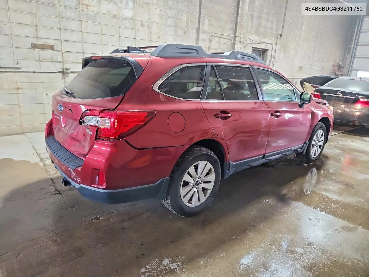 2016 Subaru Outback 2.5I Premium VIN: 4S4BSBDC4G3211760 Lot: 61273356