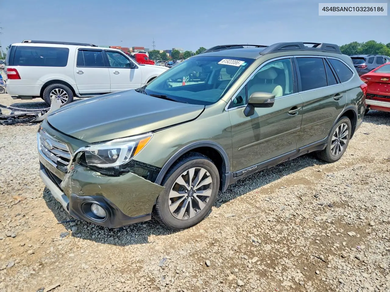 2016 Subaru Outback 2.5I Limited VIN: 4S4BSANC1G3236186 Lot: 61922086
