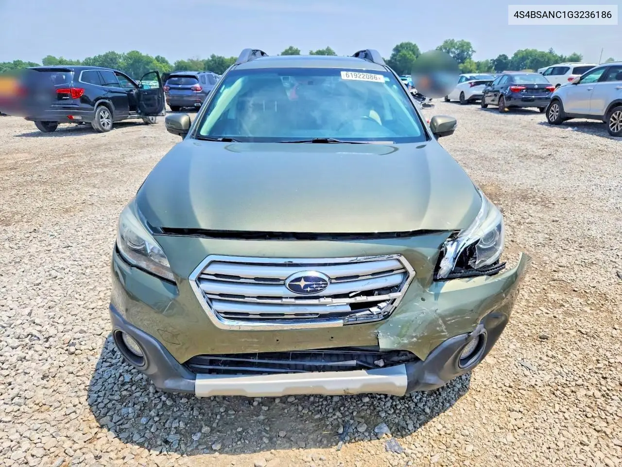 2016 Subaru Outback 2.5I Limited VIN: 4S4BSANC1G3236186 Lot: 61922086