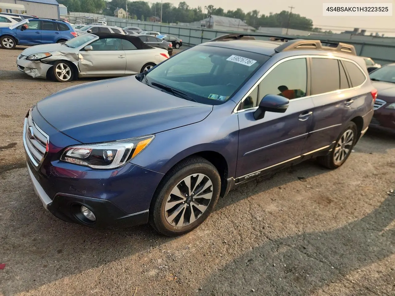 2017 Subaru Outback 2.5I Limited VIN: 4S4BSAKC1H3223525 Lot: 59826736