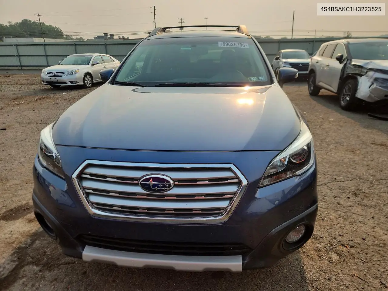 2017 Subaru Outback 2.5I Limited VIN: 4S4BSAKC1H3223525 Lot: 59826736