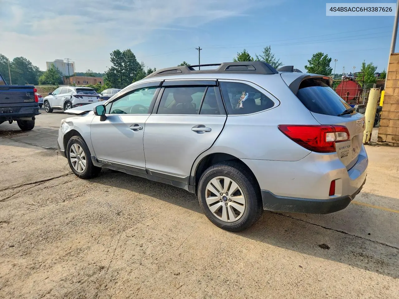 2017 Subaru Outback 2.5I Premium VIN: 4S4BSACC6H3387626 Lot: 59948386