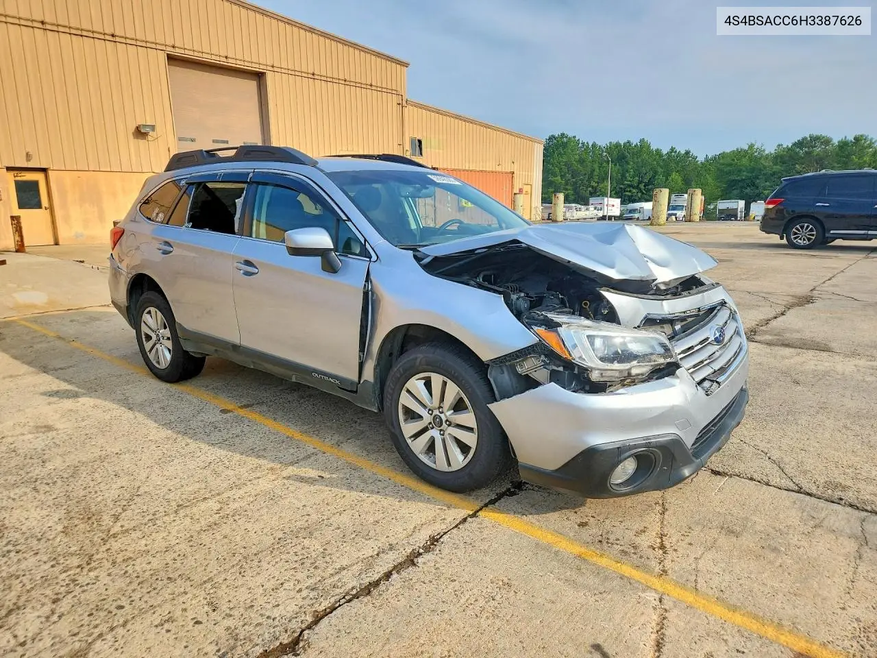 2017 Subaru Outback 2.5I Premium VIN: 4S4BSACC6H3387626 Lot: 59948386