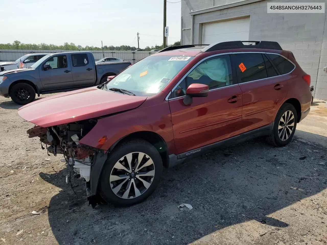 2017 Subaru Outback 2.5I Limited VIN: 4S4BSANC6H3276443 Lot: 61234076