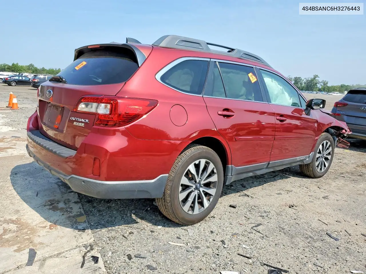 2017 Subaru Outback 2.5I Limited VIN: 4S4BSANC6H3276443 Lot: 61234076