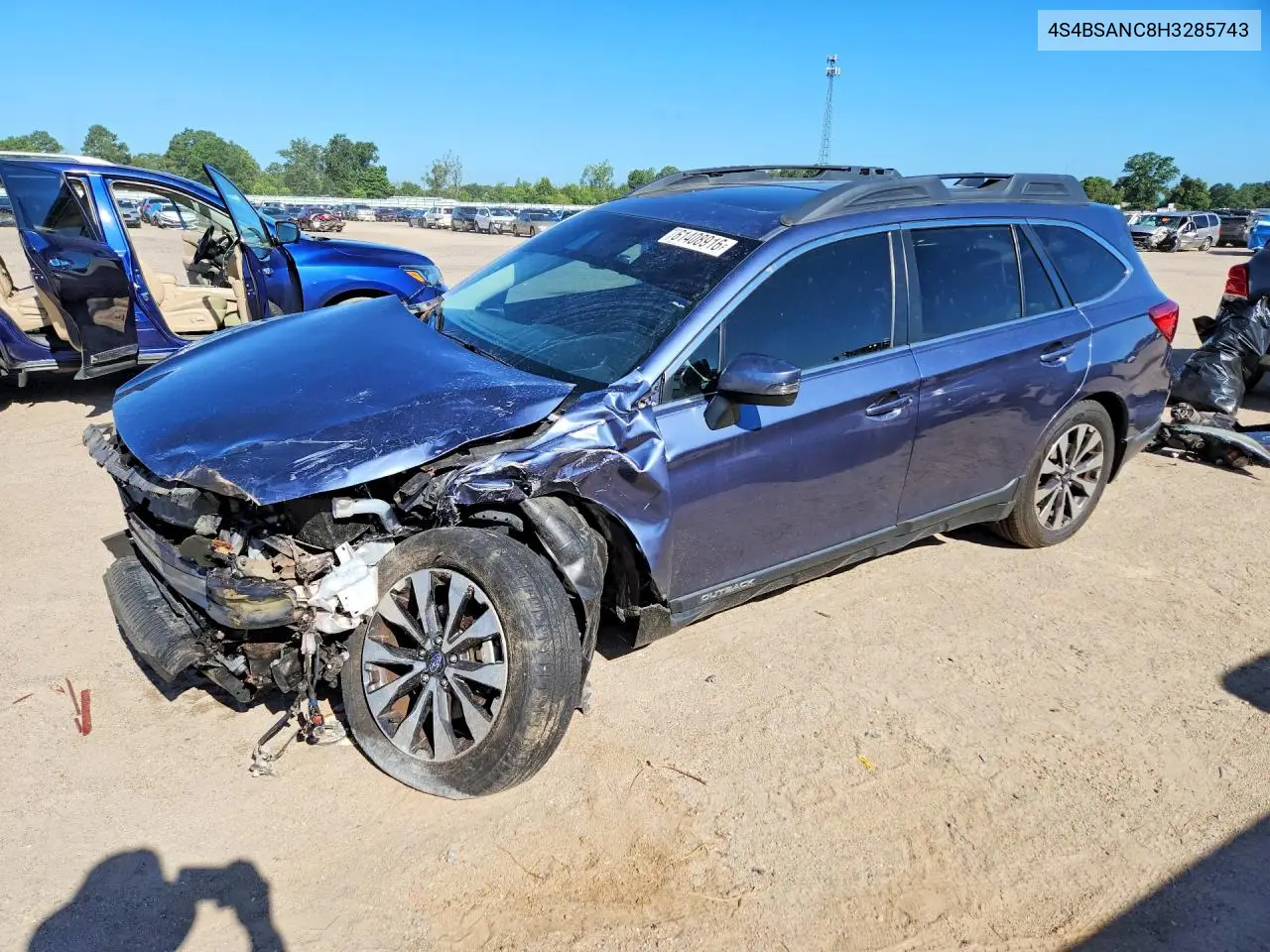 2017 Subaru Outback 2.5I Limited VIN: 4S4BSANC8H3285743 Lot: 61408916