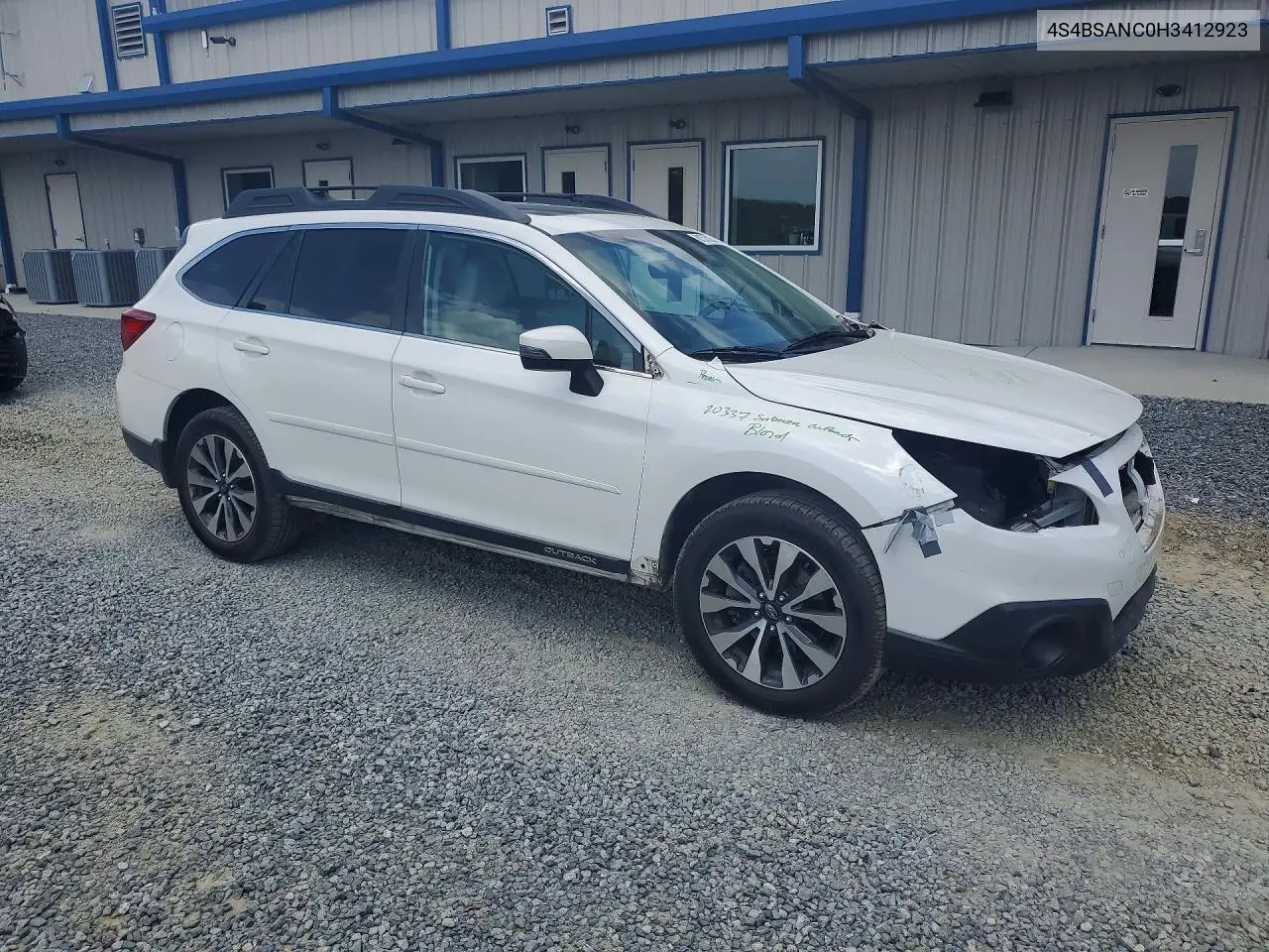 2017 Subaru Outback 2.5I Limited VIN: 4S4BSANC0H3412923 Lot: 61575136