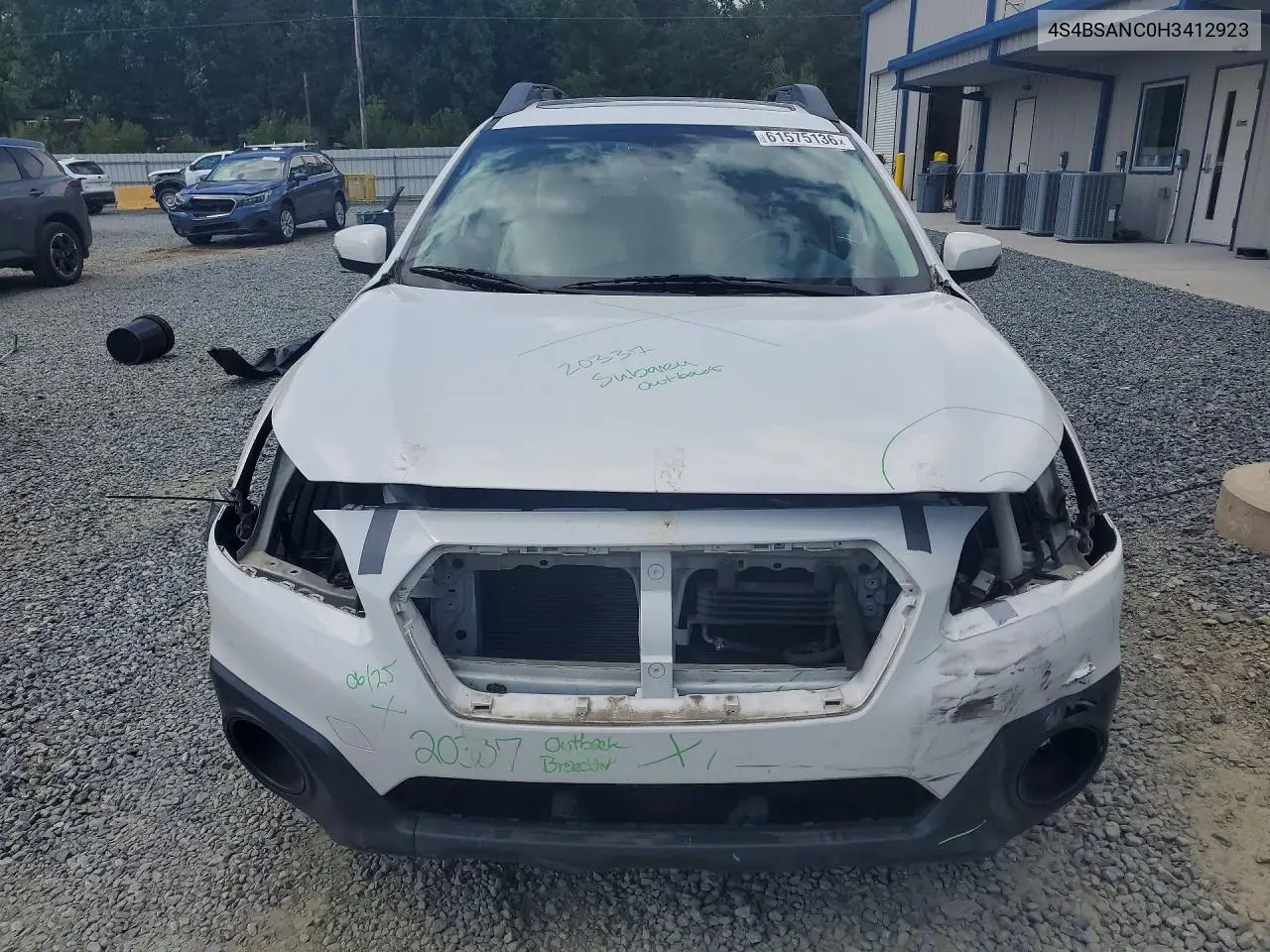 2017 Subaru Outback 2.5I Limited VIN: 4S4BSANC0H3412923 Lot: 61575136