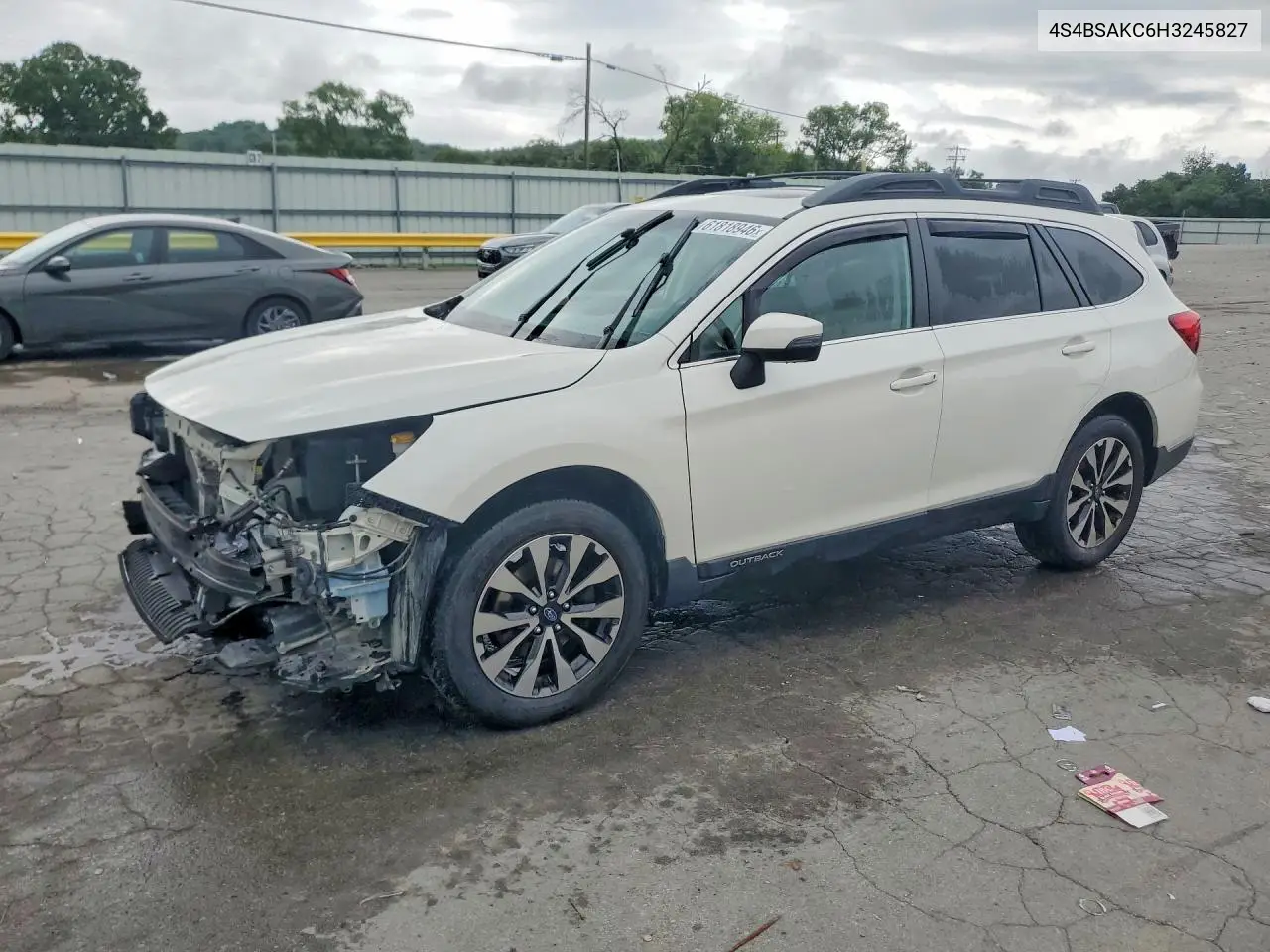 2017 Subaru Outback 2.5I Limited VIN: 4S4BSAKC6H3245827 Lot: 61818946