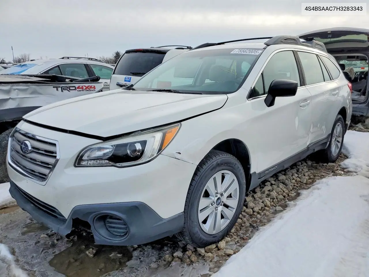 2017 Subaru Outback 2.5I VIN: 4S4BSAAC7H3283343 Lot: 75562005