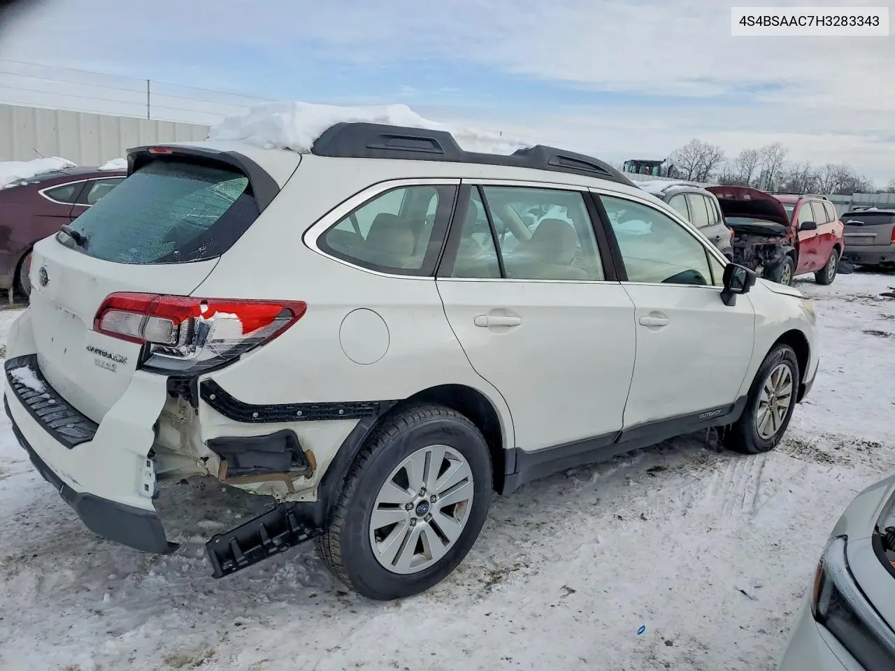 2017 Subaru Outback 2.5I VIN: 4S4BSAAC7H3283343 Lot: 75562005