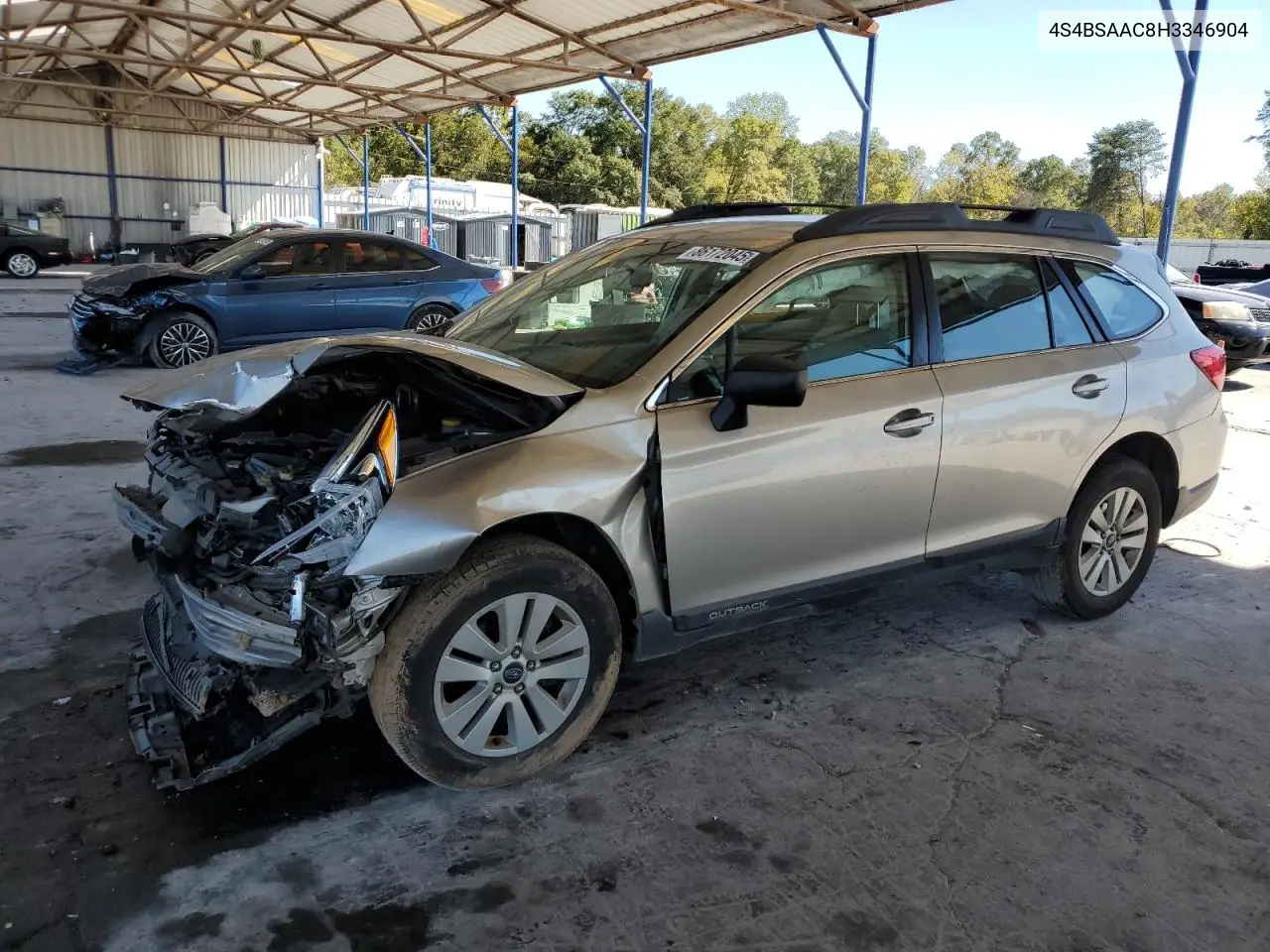 4S4BSAAC8H3346904 2017 Subaru Outback 2.5I