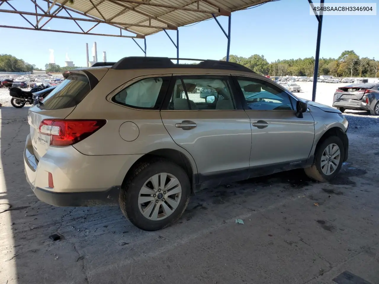 4S4BSAAC8H3346904 2017 Subaru Outback 2.5I