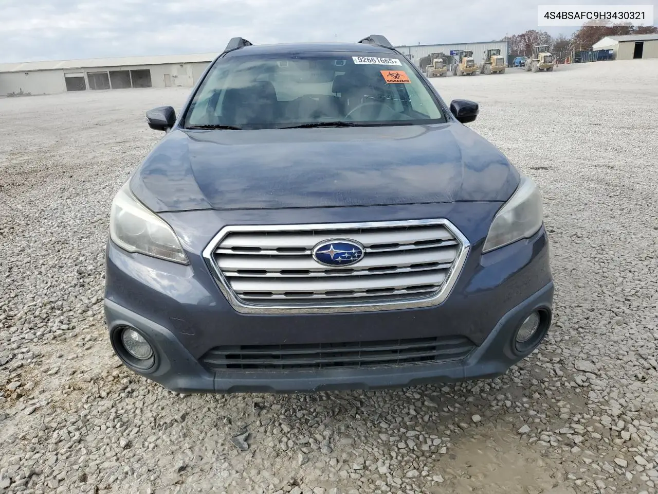 4S4BSAFC9H3430321 2017 Subaru Outback 2.5I Premium