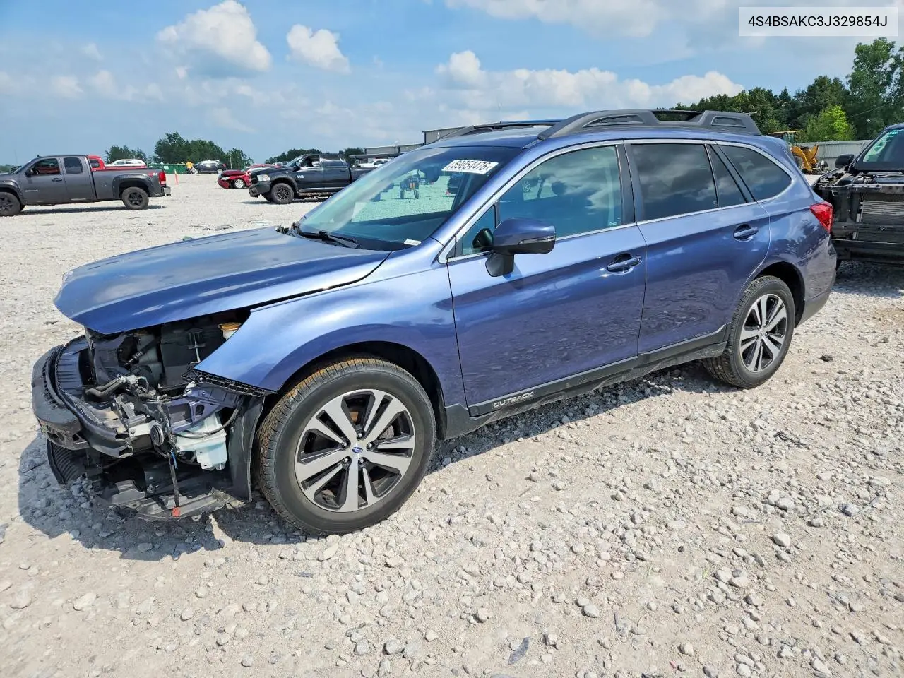 2018 Subaru Outback 2.5I Limited VIN: 4S4BSAKC3J329854J Lot: 59054476